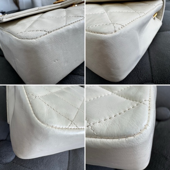 ❗️SALE❗️LOT 1288 24K gold plated chanel vintage mini flap with XL CC - Picture 13 of 14